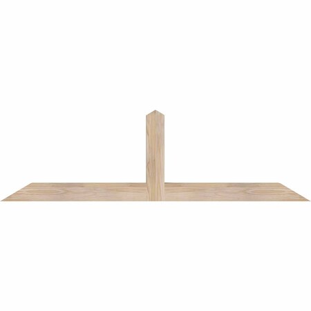 Ekena Millwork Portland Smooth Timber Gable Bracket, Douglas Fir, 60"W x 17"H x 3 1/2"D x 3 1/2"F, 7/12 Pitch GBW060X17X0404POR00SDF